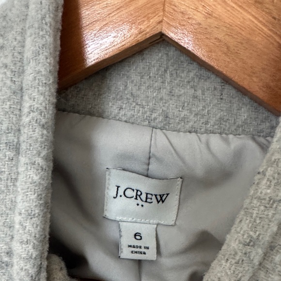 J. Crew Women's City coat with button neck Gray 6 - Picture 4 of 16